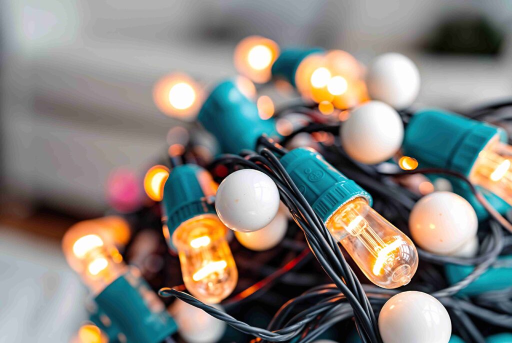 Painting Christmas Light Bulbs And Wires